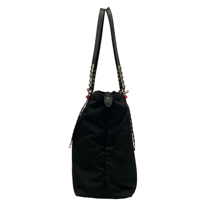Prada Shoulder Bag Black Red Studded Leather — view 4