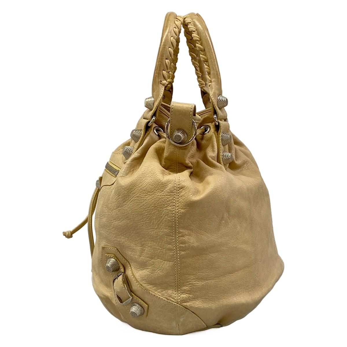 Balenciaga Handbag the Giant Pom Beige Leather — view 4
