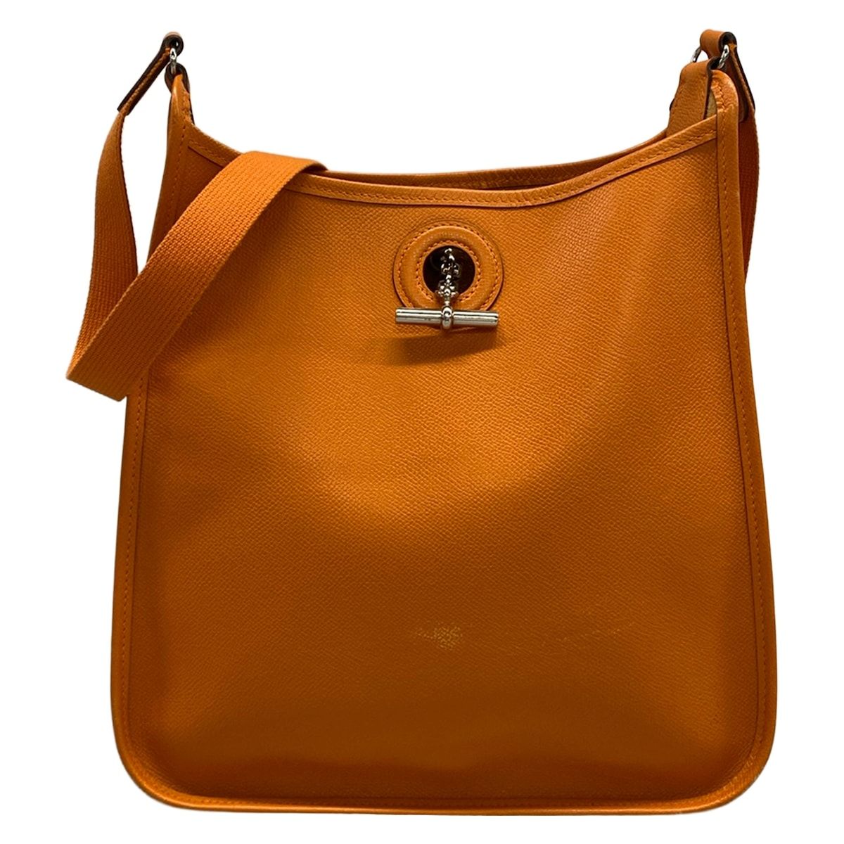Hermes Shoulder Bag Vespa PM Orange Silver