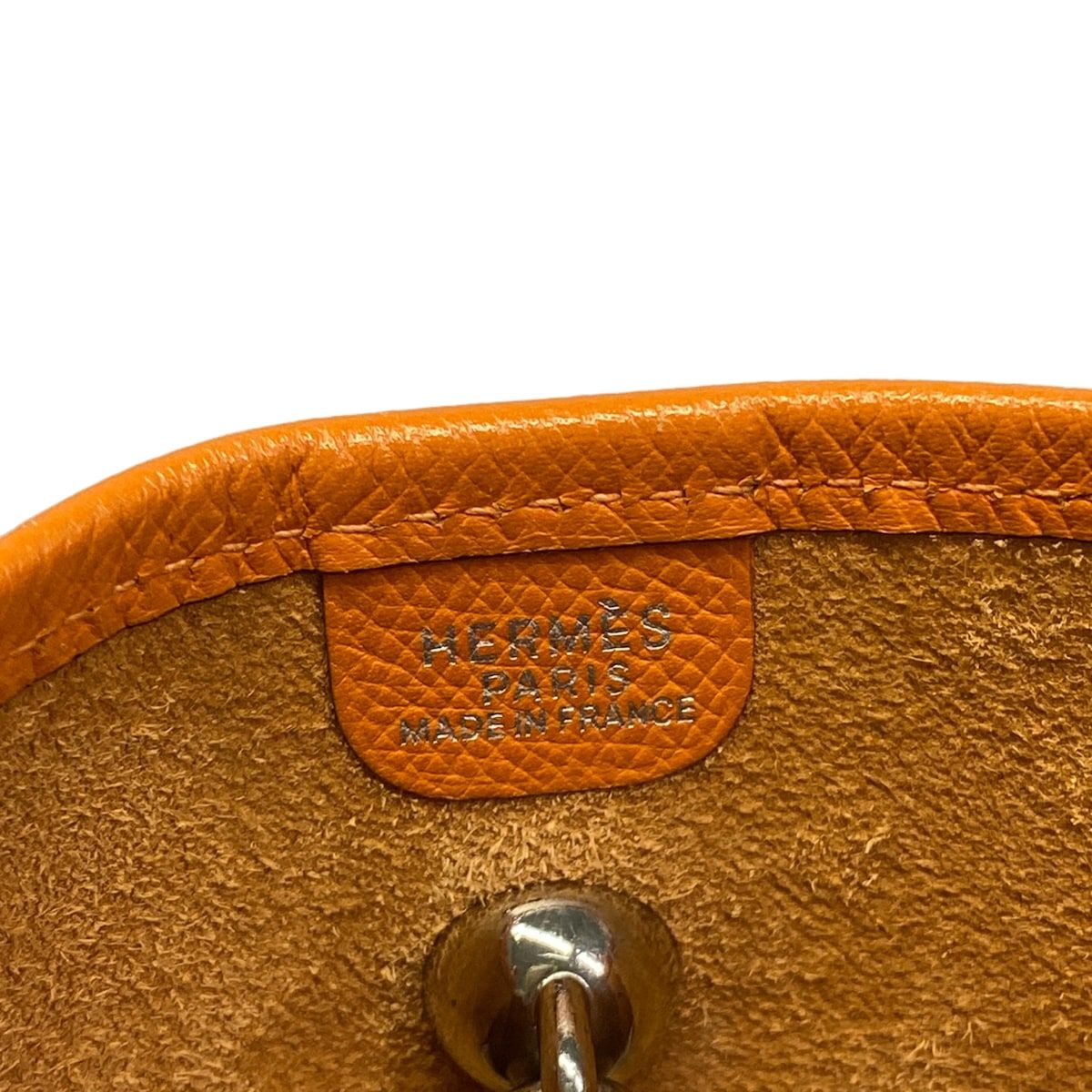 Hermes Shoulder Bag Vespa PM Orange Silver — view 8