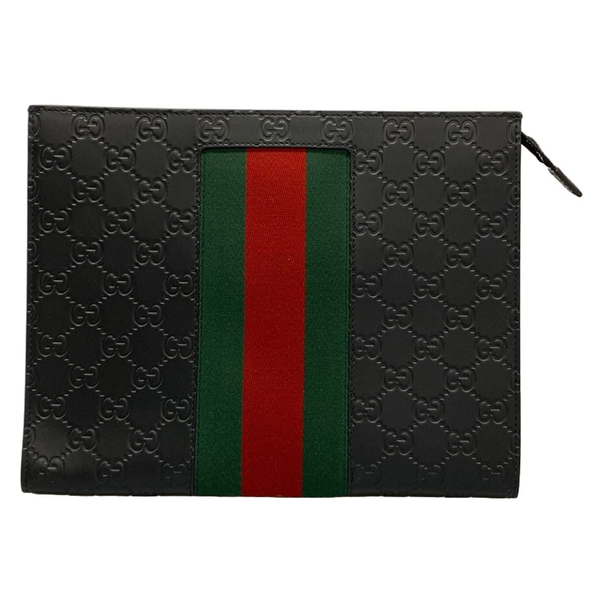 Gucci Clutch Guccissima Line Sherry Black Leather