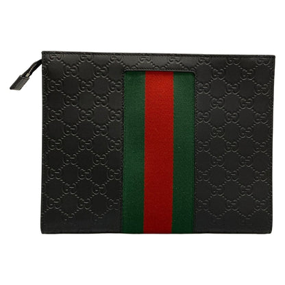 Gucci Clutch Guccissima Line Sherry Black Leather — view 3