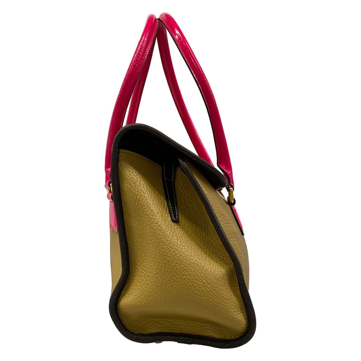 Loewe Shoulder Bag Alamo Oro Beige Dark Brown Pink Oro Leather — view 2