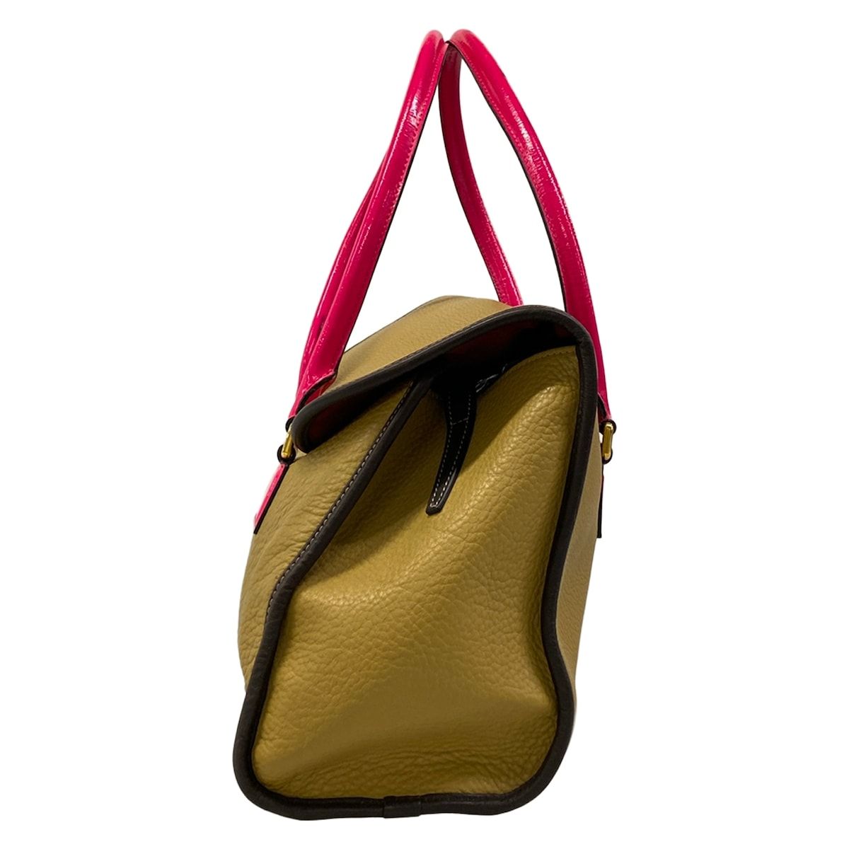 Loewe Shoulder Bag Alamo Oro Beige Dark Brown Pink Oro Leather — view 4