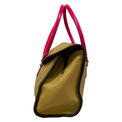 Loewe Shoulder Bag Alamo Oro Beige Dark Brown Pink Oro Leather — view 4