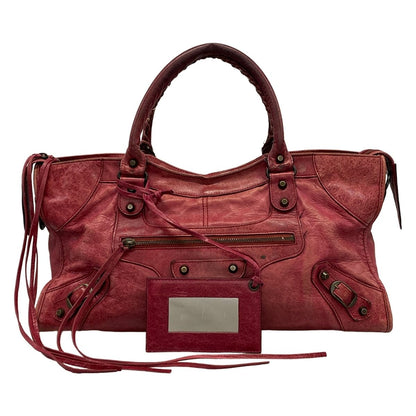Balenciaga Handbag the Part Time Red Leather