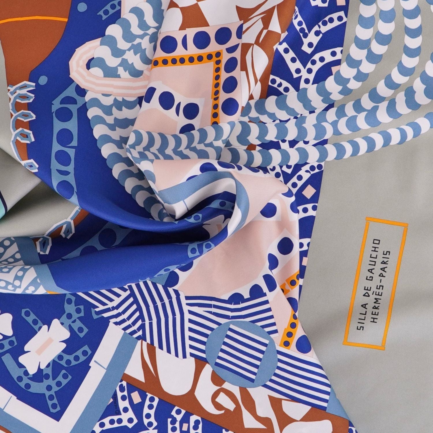 Hermes Scarf Carre 90 Gaucho Saddle Silla — view 4