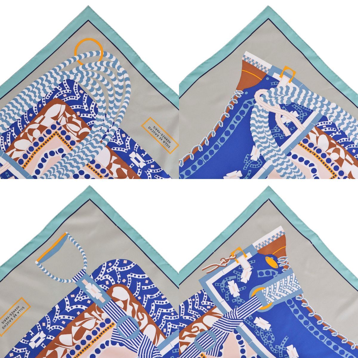 Hermes Scarf Carre 90 Gaucho Saddle Silla — view 5