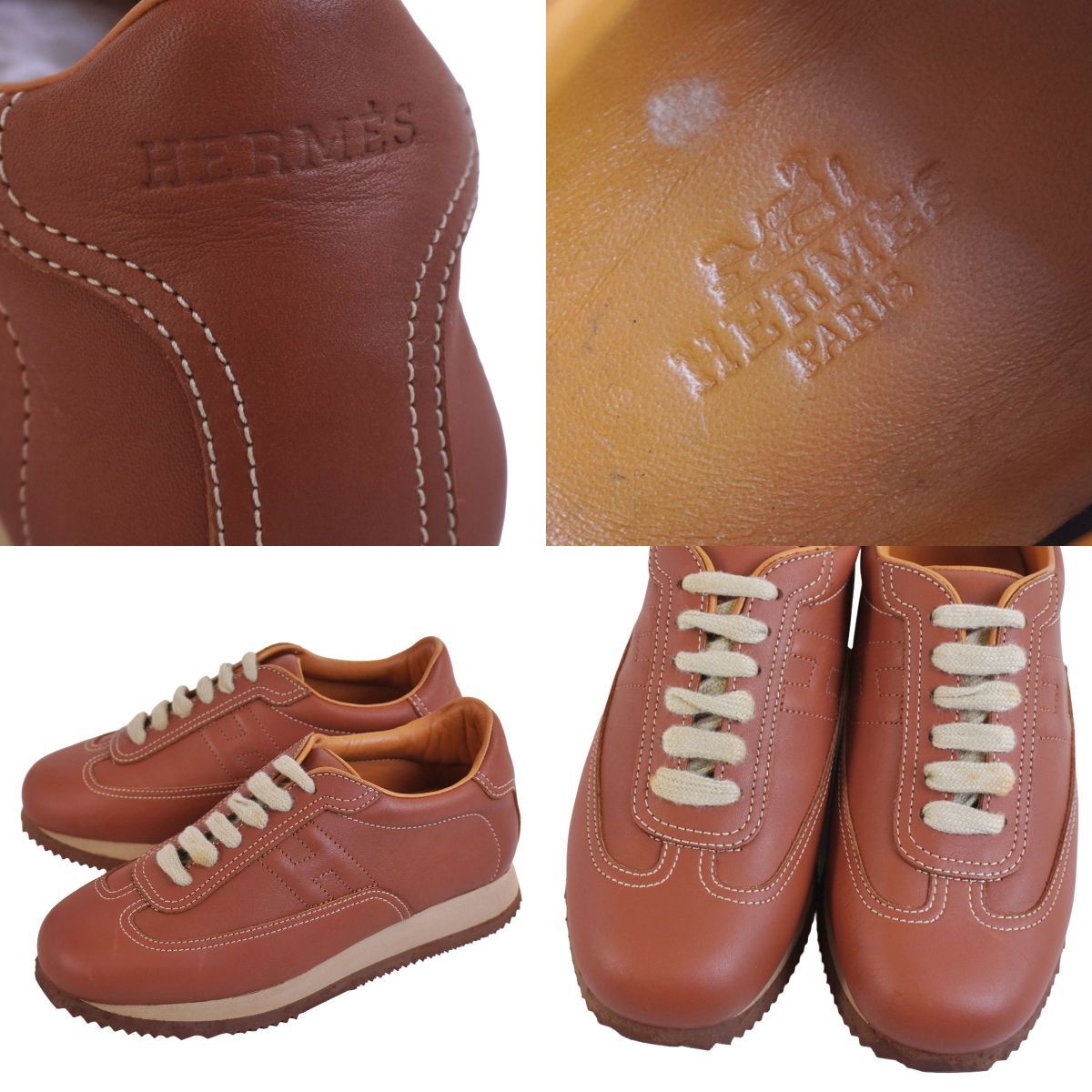 Hermes Sneakers Low Cut Logo Quick Leather — view 9