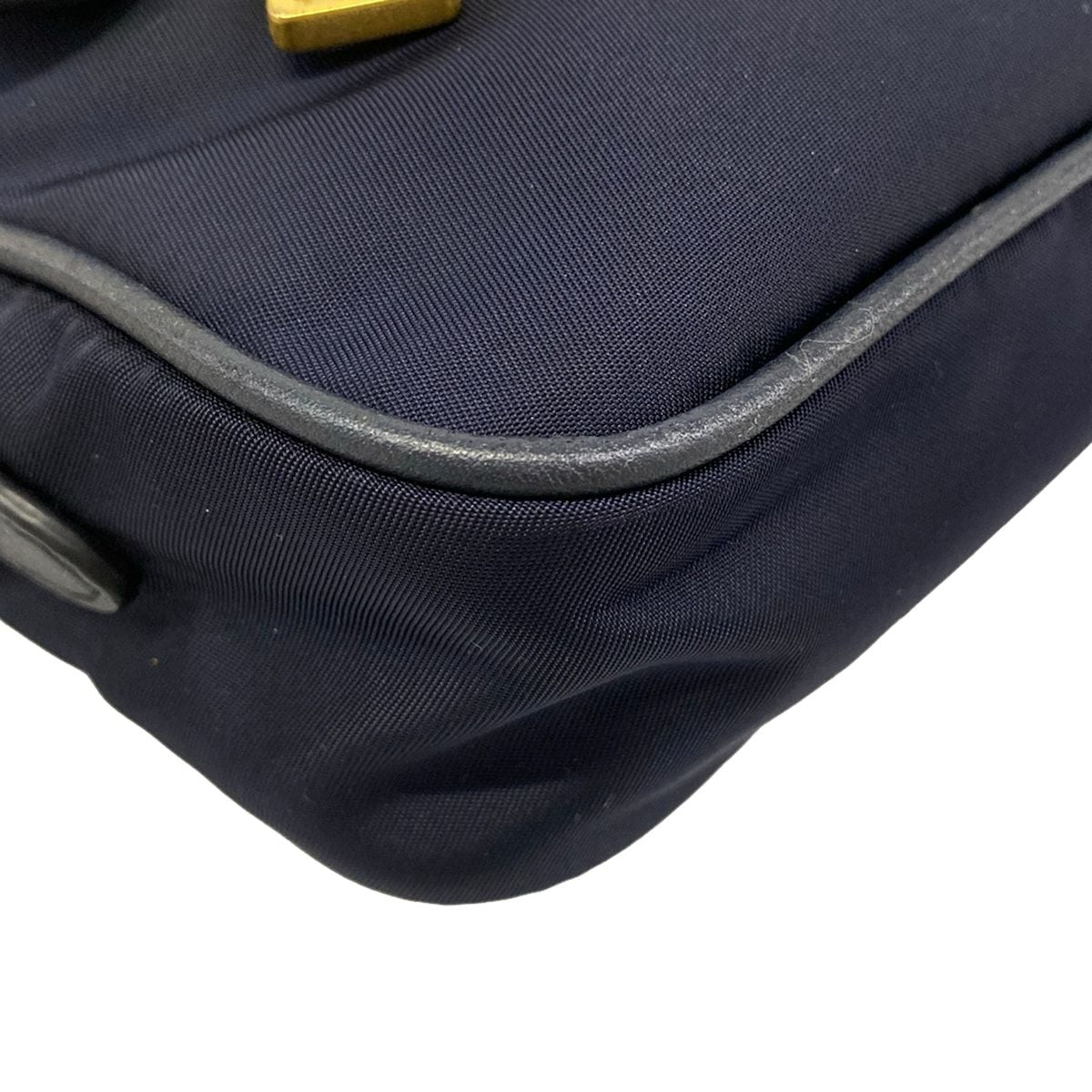 Prada Shoulder Bag Navy Removable Strap Leather — view 6