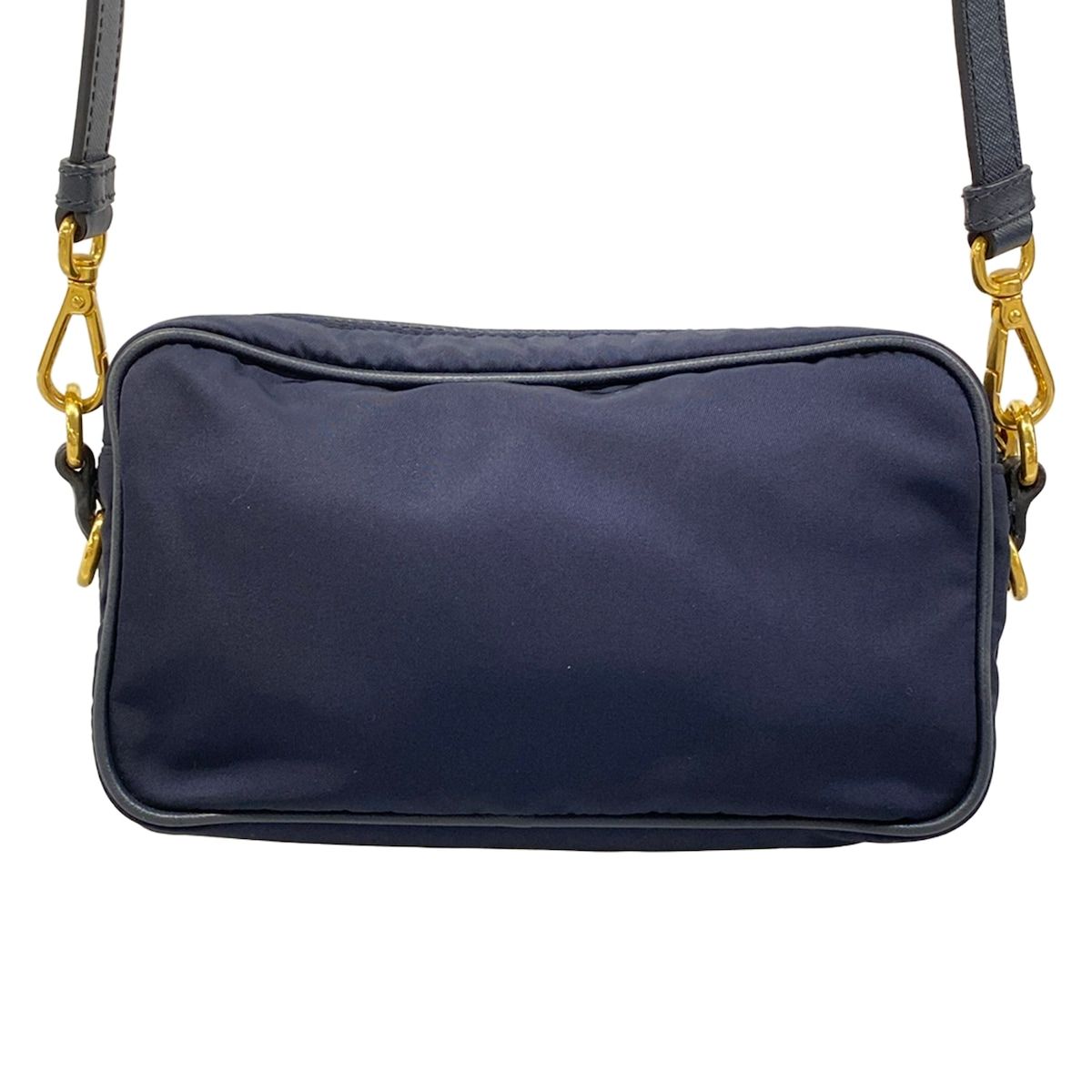 Prada Shoulder Bag Navy Removable Strap Leather — view 3