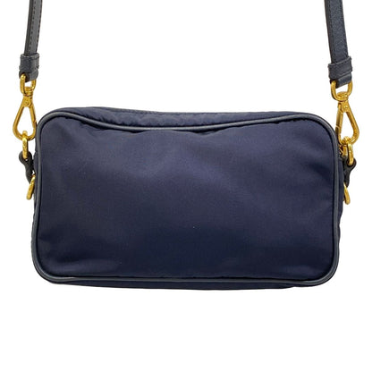 Prada Shoulder Bag Navy Removable Strap Leather — view 3
