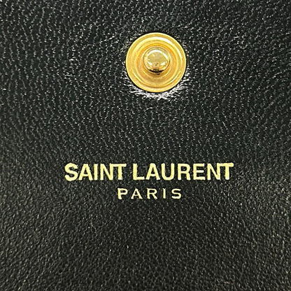 Saint Laurent Paris Wallet Black Gold Chain Strap Removable Star Pattern Leather — view 6