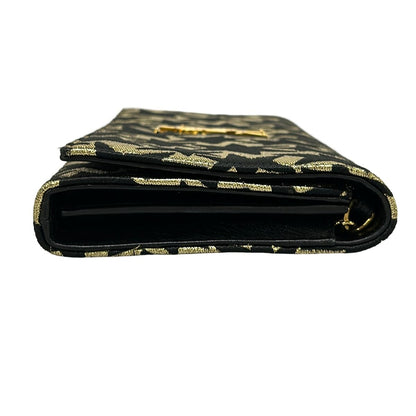 Saint Laurent Paris Wallet Black Gold Chain Strap Removable Star Pattern Leather — view 9
