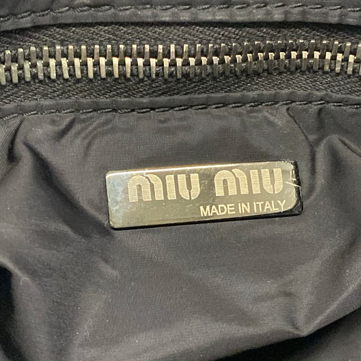 Miu Miu Shoulder Bag Black Leather — view 8