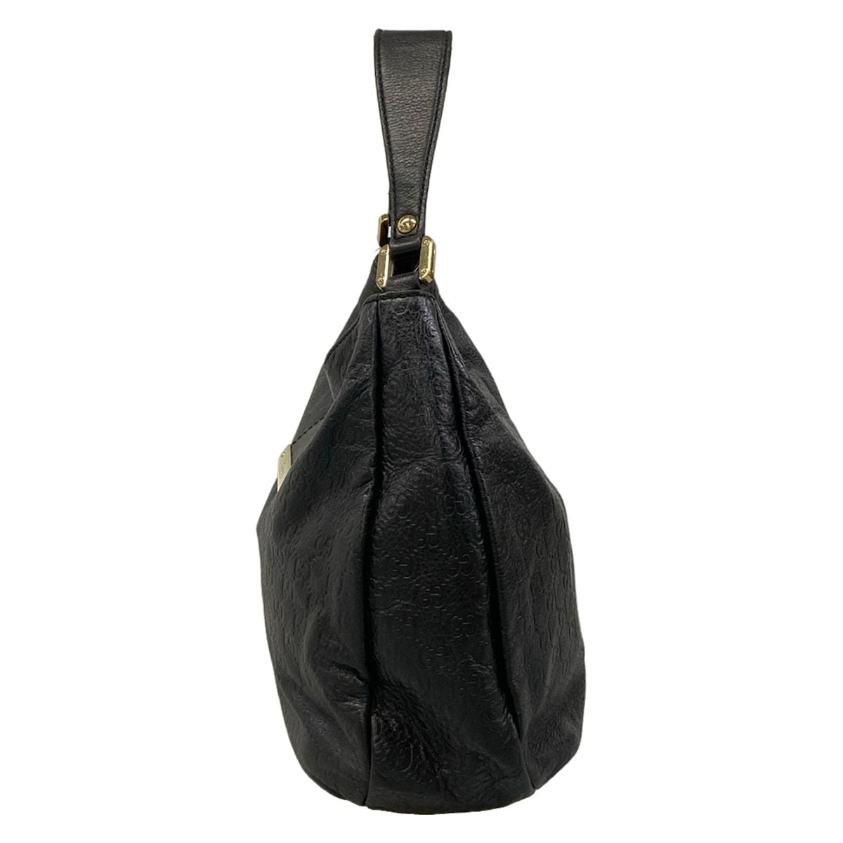 Gucci Shoulder Bag Guccissima Line Black Leather — view 4