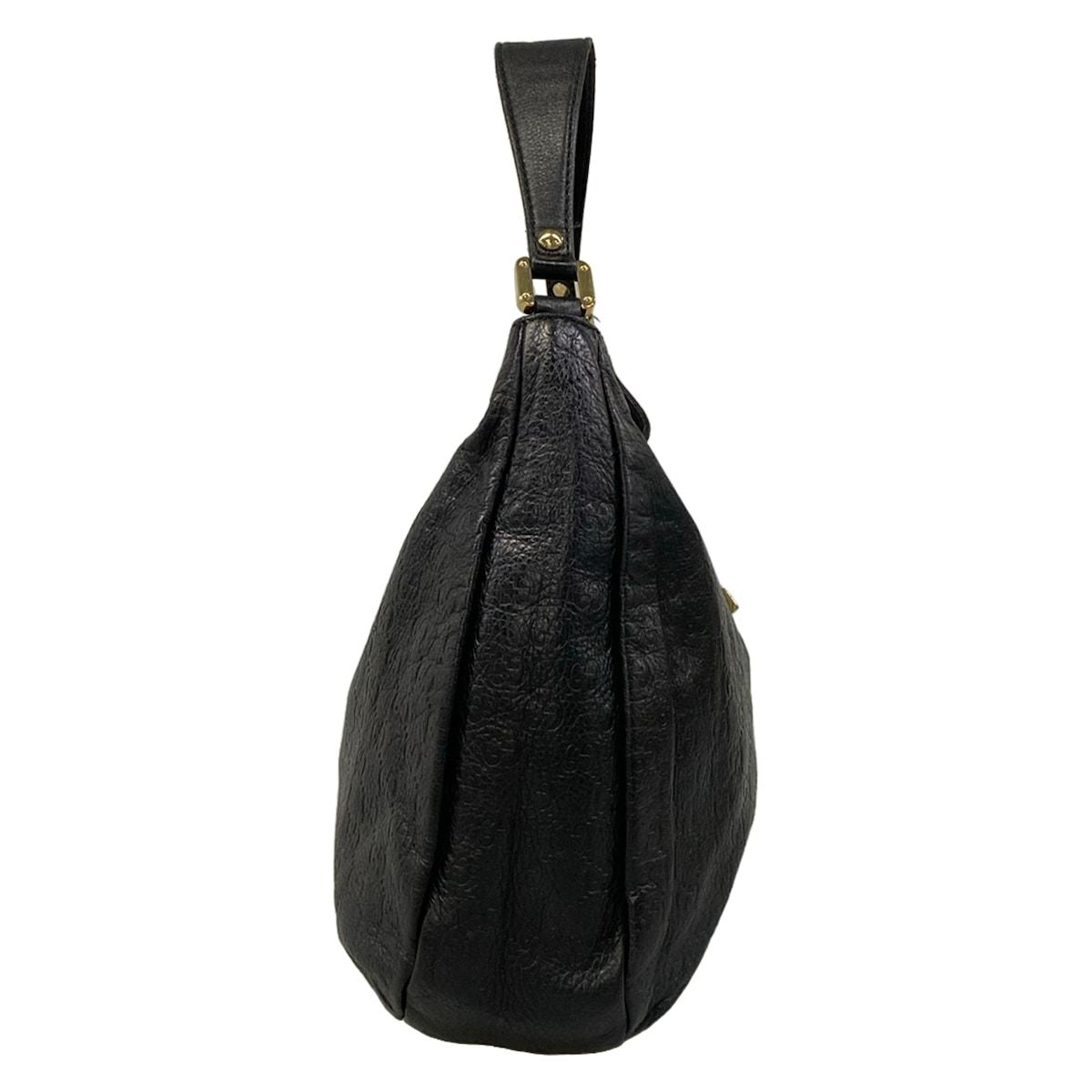 Gucci Shoulder Bag Guccissima Line Black Leather — view 2