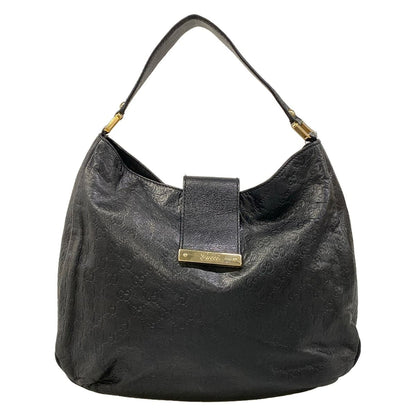 Gucci Shoulder Bag Guccissima Line Black Leather