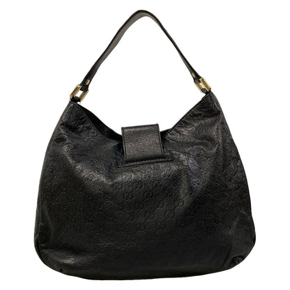 Gucci Shoulder Bag Guccissima Line Black Leather — view 3
