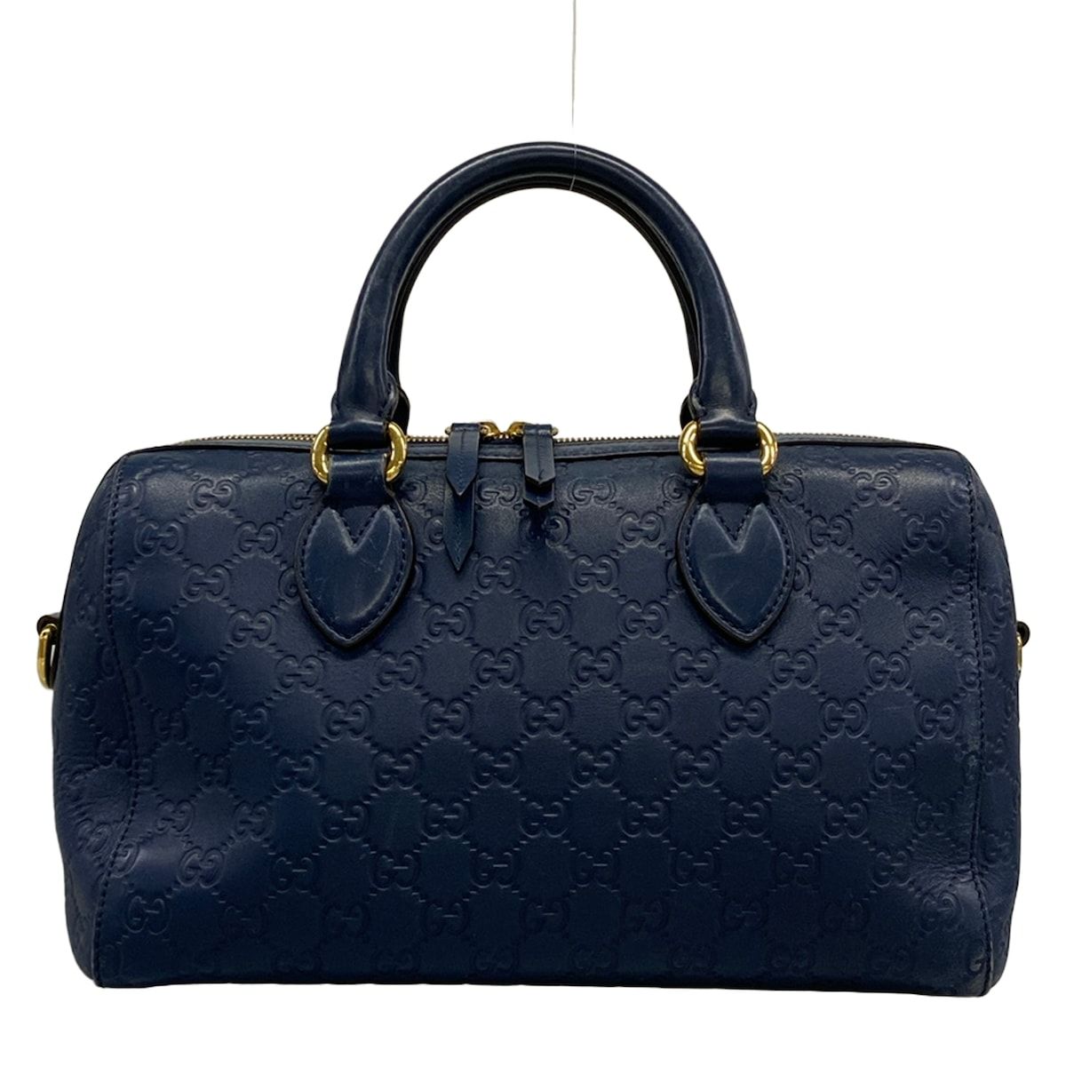 Gucci Handbag Guccissima Line Navy Leather