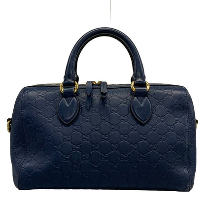 Gucci Handbag Guccissima Line Navy Leather