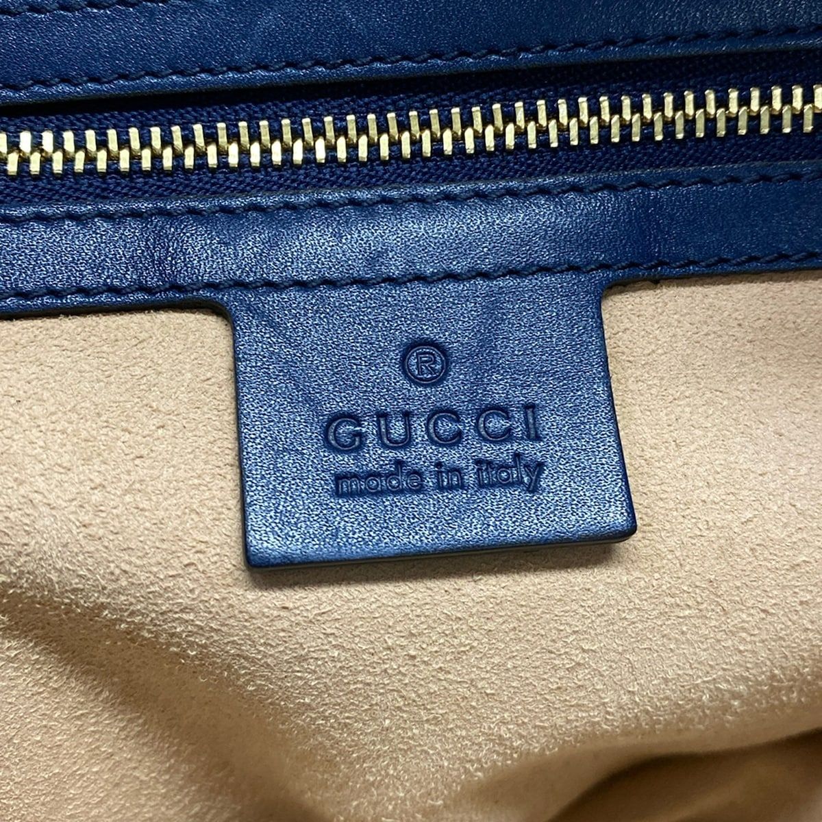 Gucci Handbag Guccissima Line Navy Leather — view 9