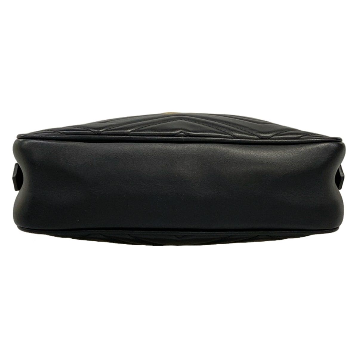 Gucci Shoulder Bag GG Marmont Black Chain Leather — view 5