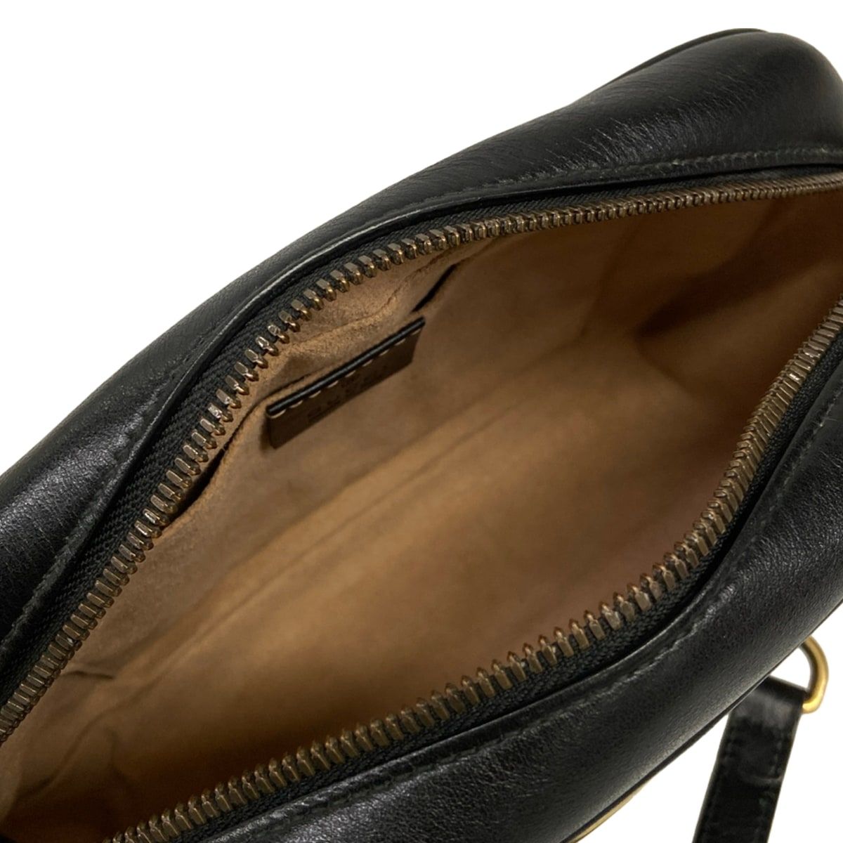 Gucci Shoulder Bag GG Marmont Black Chain Leather — view 7