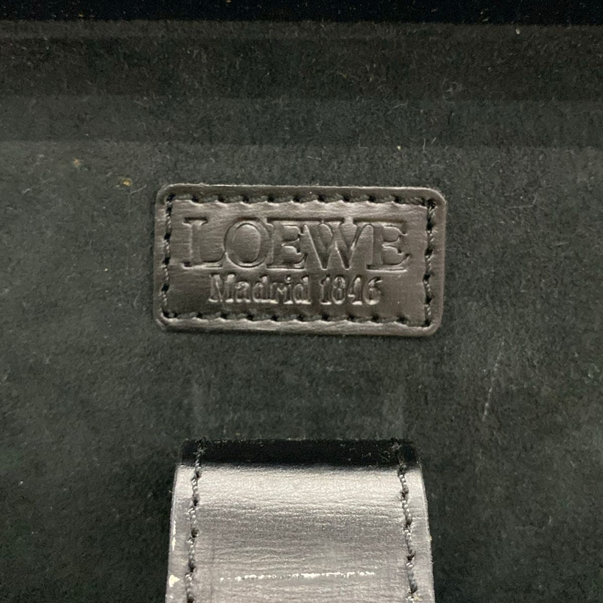 Loewe Attache Case Black Lock Number Handbag — view 8