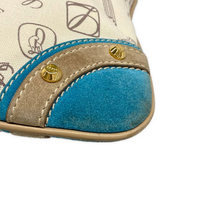 Loewe Shoulder Bag Ivory Gray Blue Anniversary Leather — view 6
