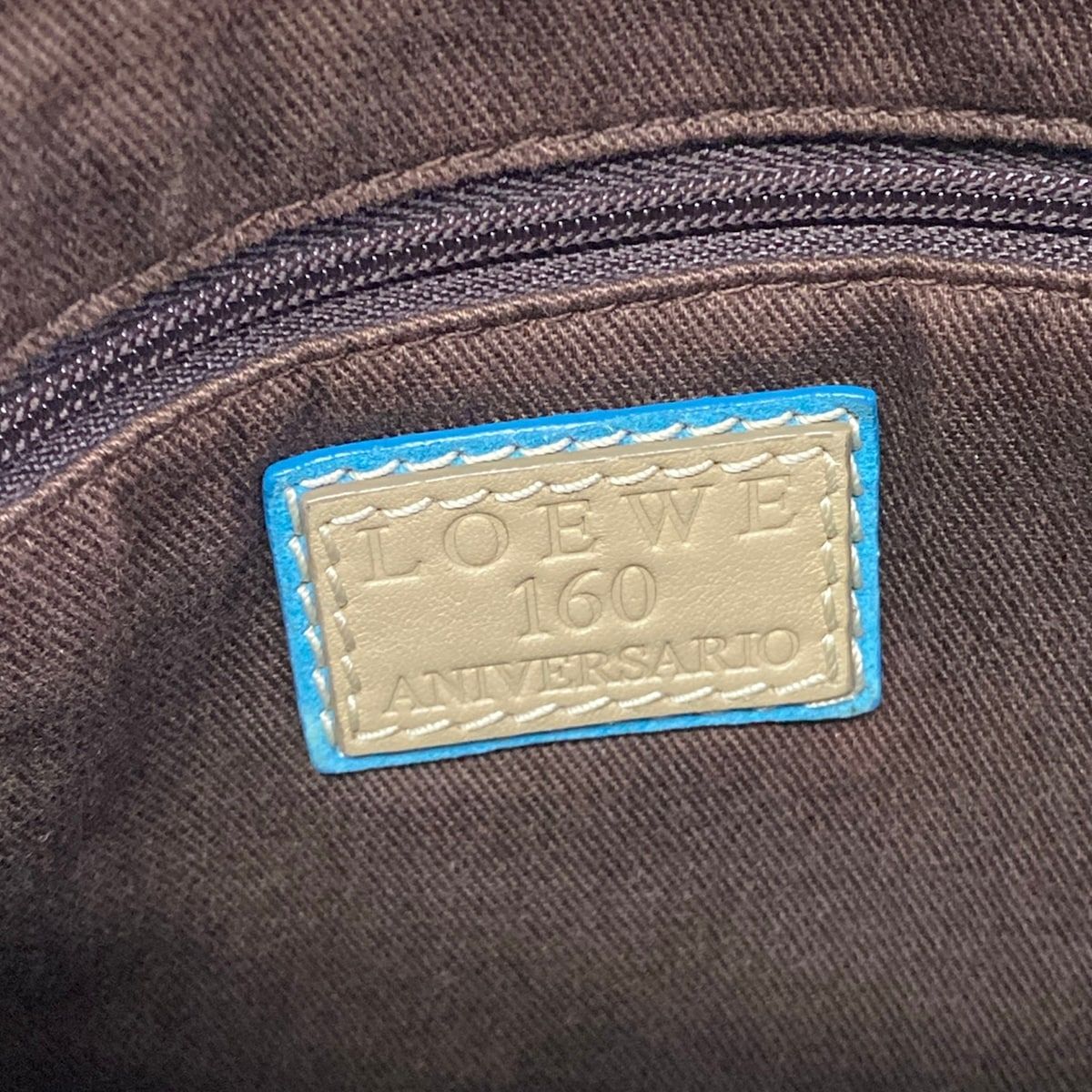 Loewe Shoulder Bag Ivory Gray Blue Anniversary Leather — view 8