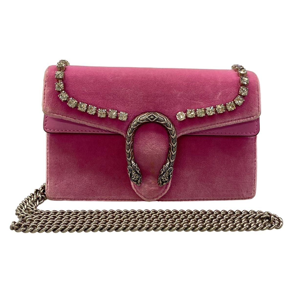 Gucci Shoulder Bag Dionysus Pink Chain Bijuu Leather