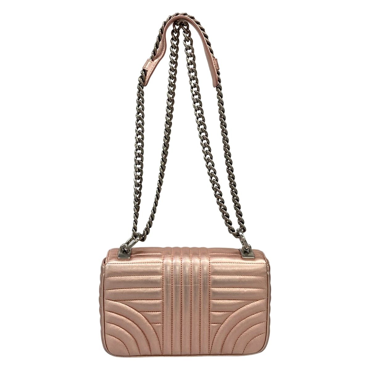 Prada Shoulder Bag Diagram Leather Small Pink Gold Chain — view 3