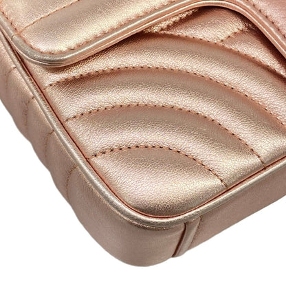 Prada Shoulder Bag Diagram Leather Small Pink Gold Chain — view 6