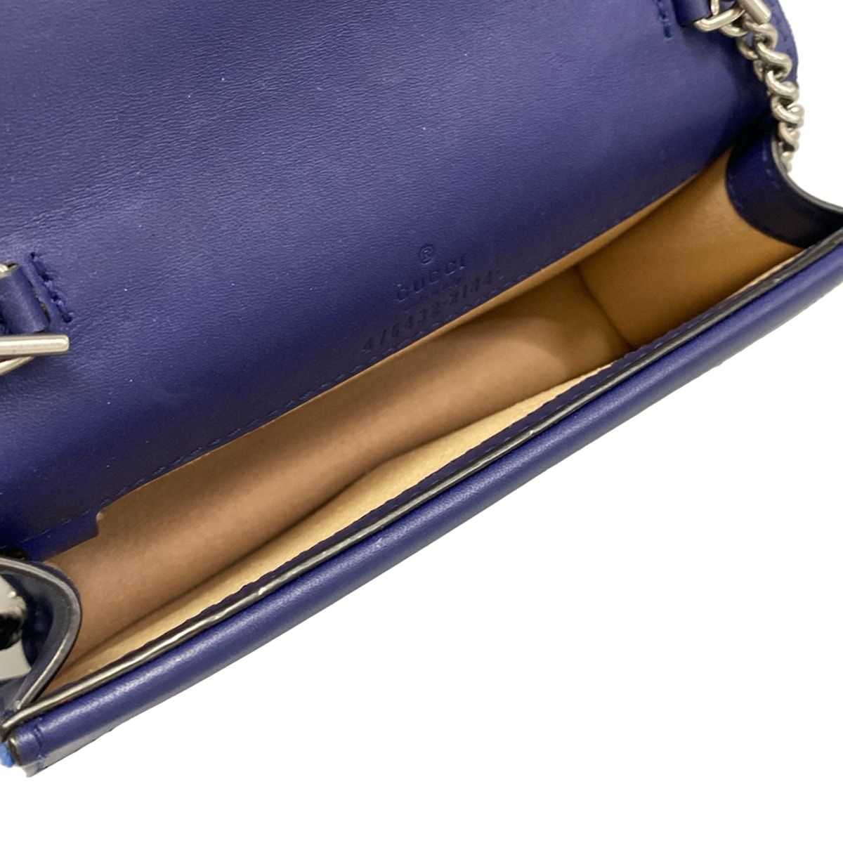 Gucci Shoulder Bag Dionysus Blue Chain Bijuu Leather — view 7