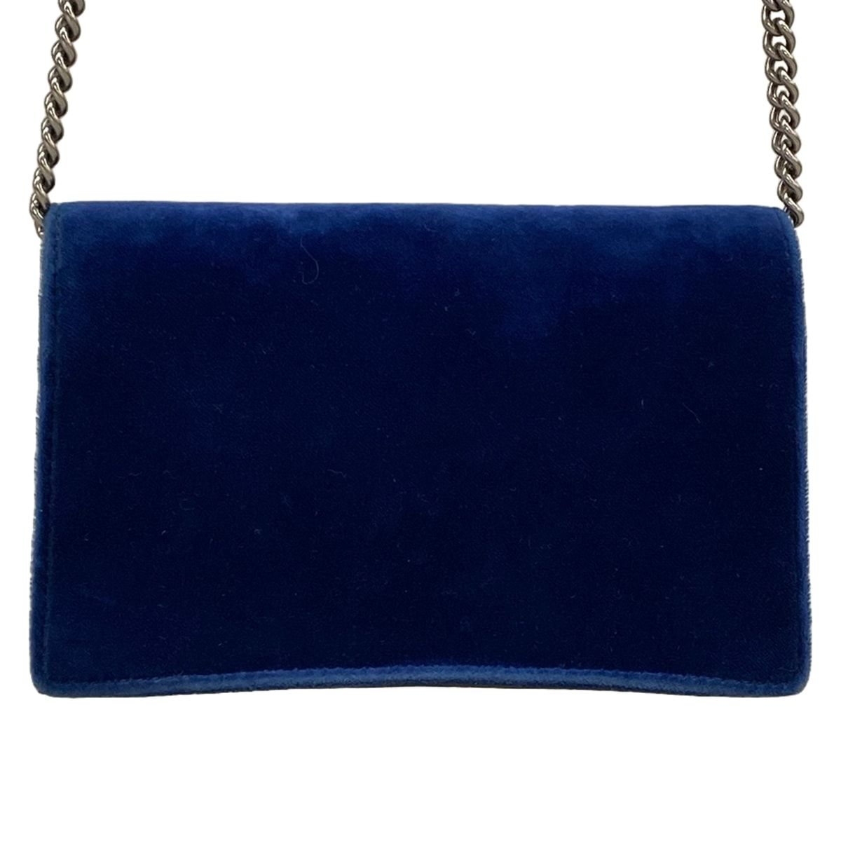 Gucci Shoulder Bag Dionysus Blue Chain Bijuu Leather — view 3