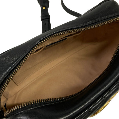 Gucci Shoulder Bag GG Marmont Black Chain Leather — view 7
