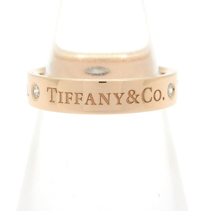 Tiffany & Co Ring Flat Band 18k Pink Gold Diamond