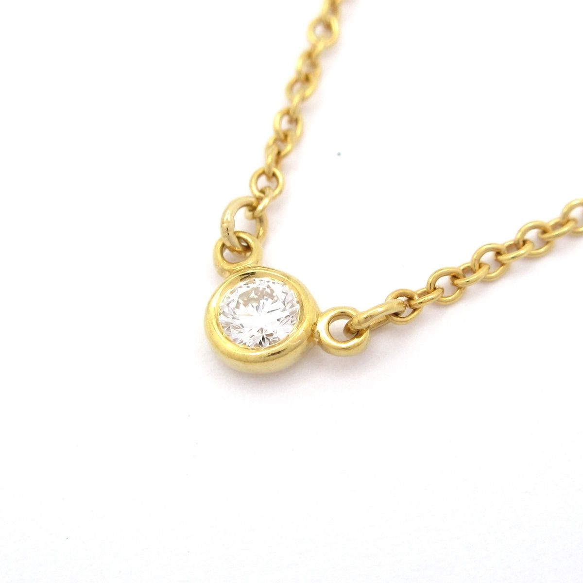 Tiffany & Co Necklace by the Yard 18k Yellow Gold Diamond 0.07 Carat