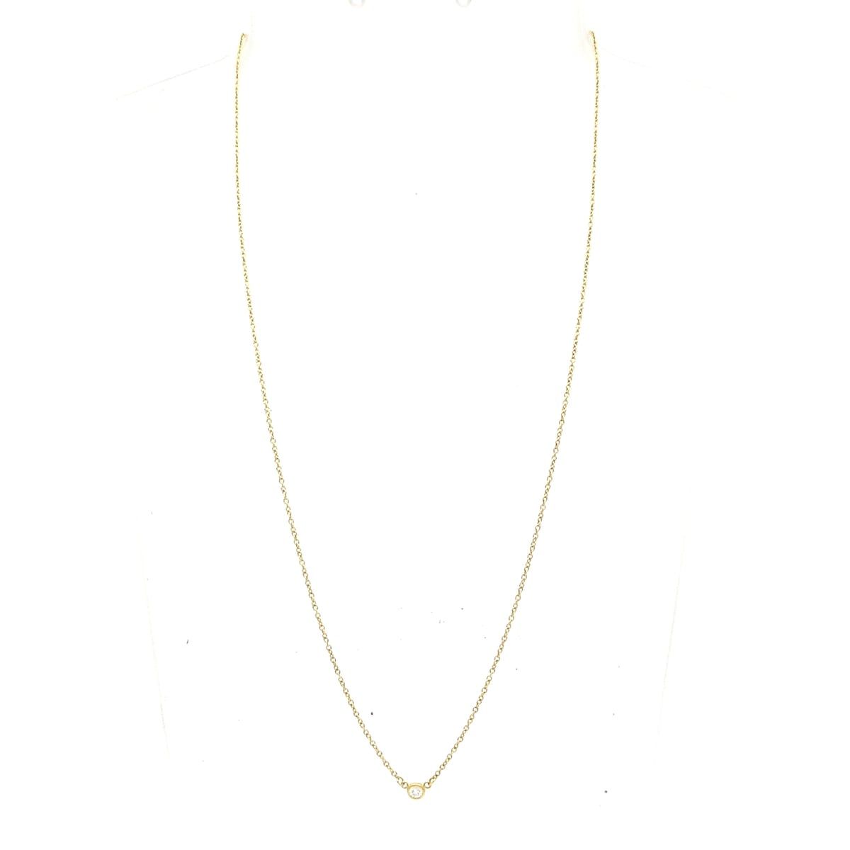 Tiffany & Co Necklace by the Yard 18k Yellow Gold Diamond 0.07 Carat — view 2