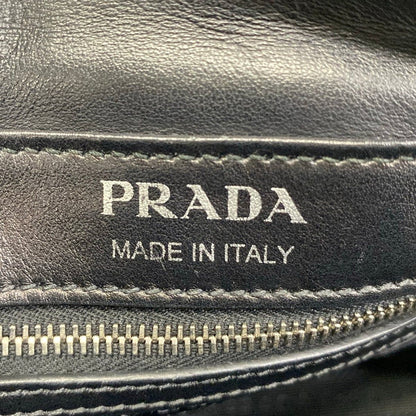 Prada Shoulder Bag Black Purple Gray Leather — view 8