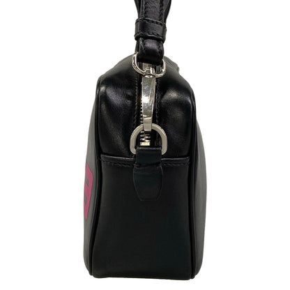 Prada Shoulder Bag Black Purple Gray Leather — view 4
