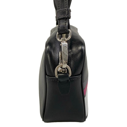 Prada Shoulder Bag Black Purple Gray Leather — view 2