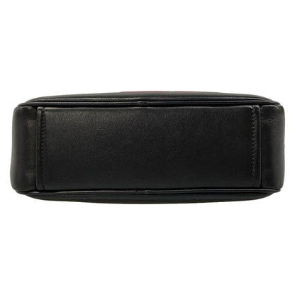 Prada Shoulder Bag Black Purple Gray Leather — view 5