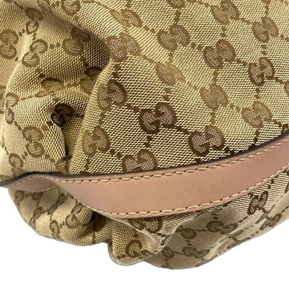 Gucci Tote GG Pattern Scarlet Beige Brown Pink Leather — view 6