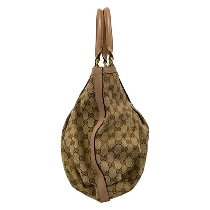 Gucci Tote GG Pattern Scarlet Beige Brown Pink Leather — view 2