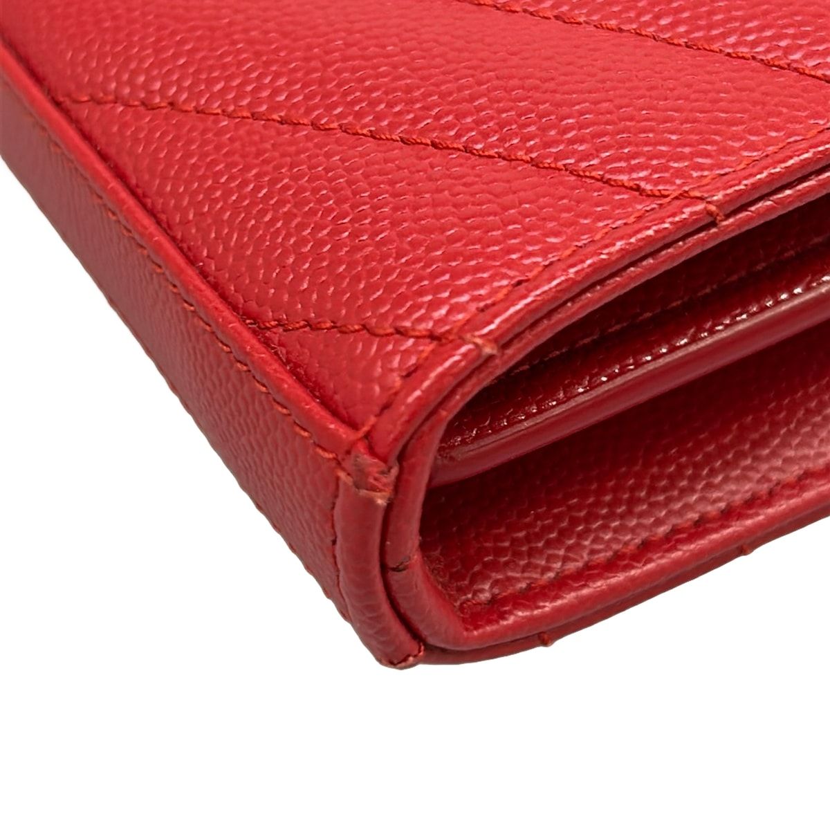 Saint Laurent Paris Wallet Monogram Cassandra Red Chain Leather — view 7