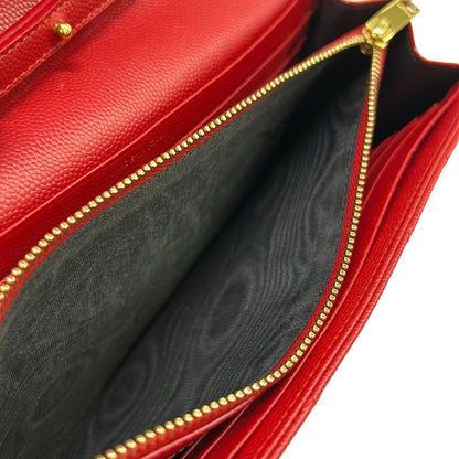 Saint Laurent Paris Wallet Monogram Cassandra Red Chain Leather — view 5