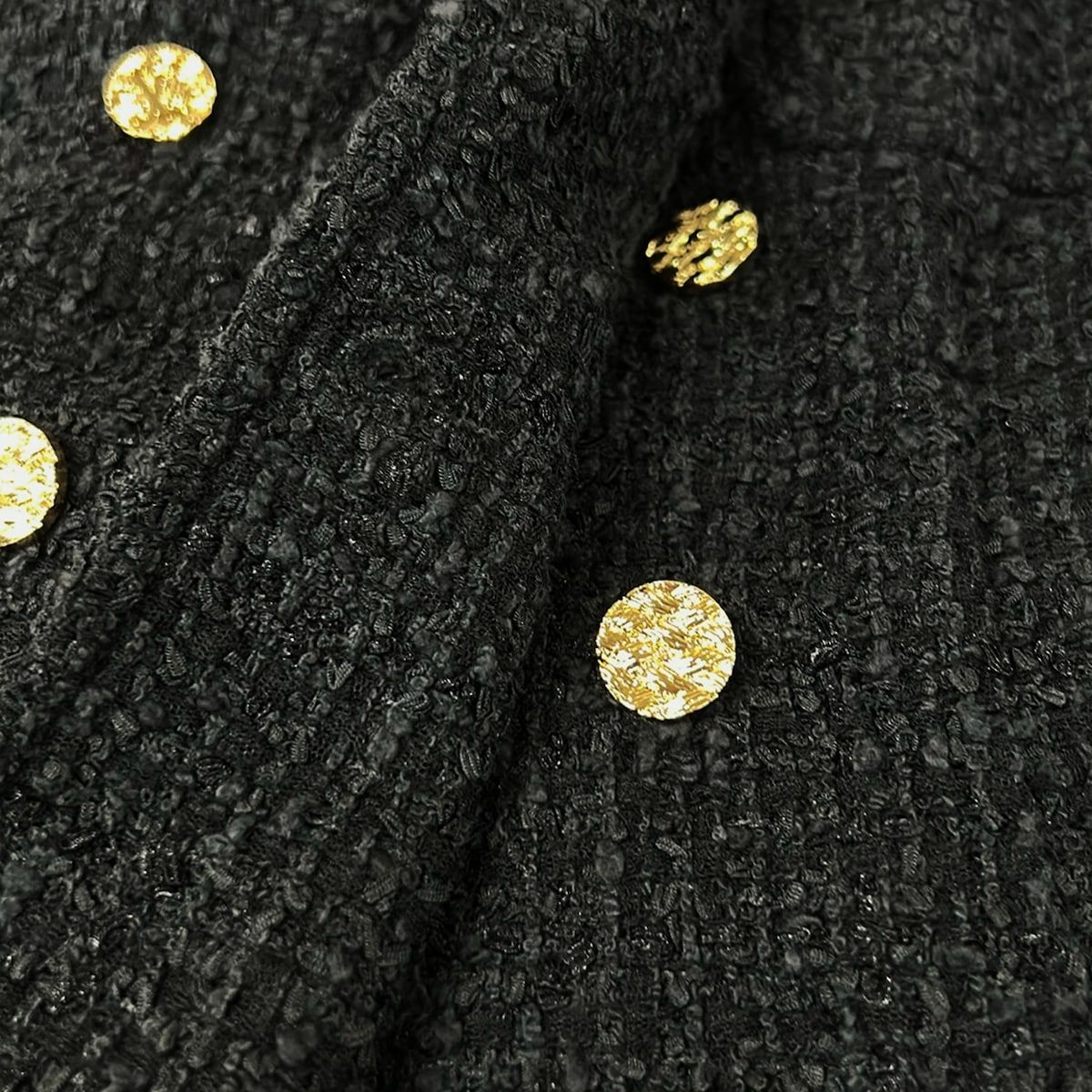 Louis Vuitton Jacket L Double Blessed Tweet Gutterleather Jdk Black Cotton — view 9