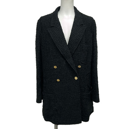 Louis Vuitton Jacket L Double Blessed Tweet Gutterleather Jdk Black Cotton